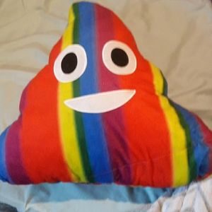 Poop emoji pillow